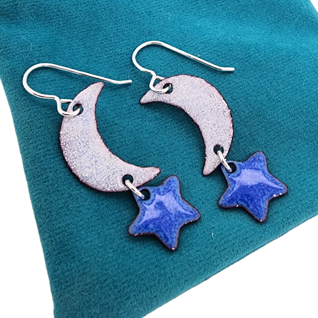 fun moon and star earrings 