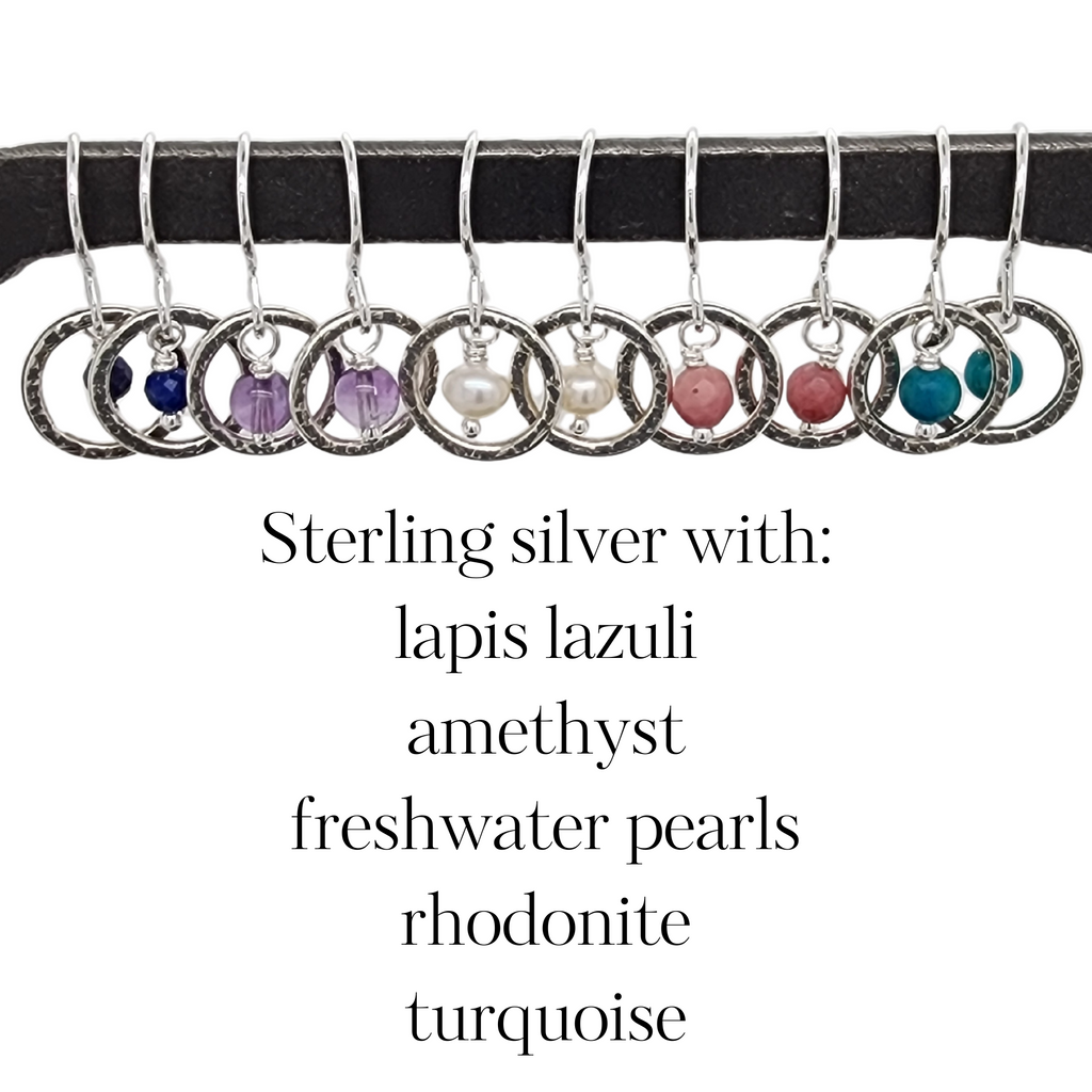choice of bead options for small silver circles