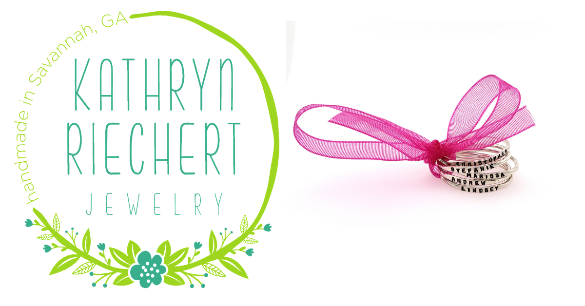 Kathryn Riechert Handmade Jewelry in Savannah, GA stamped rings