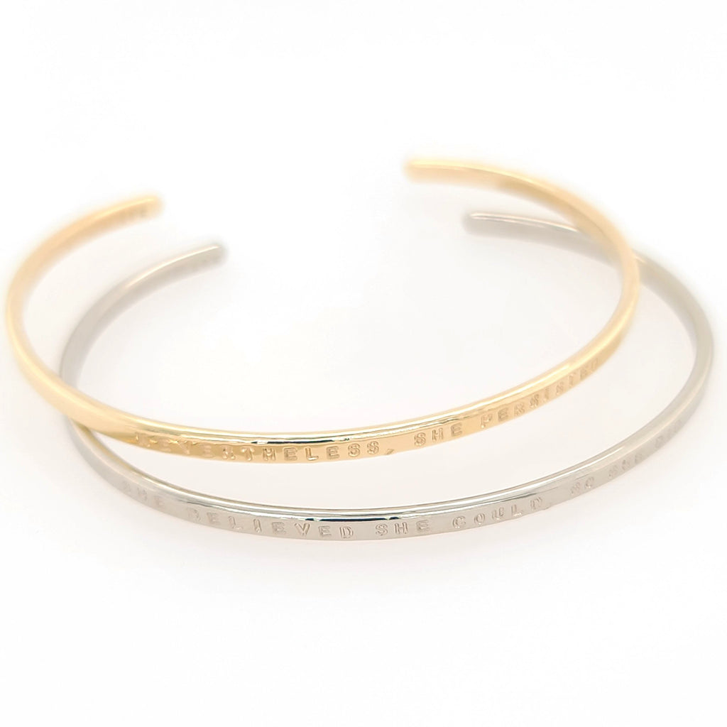 personalized gold cuff bracelet