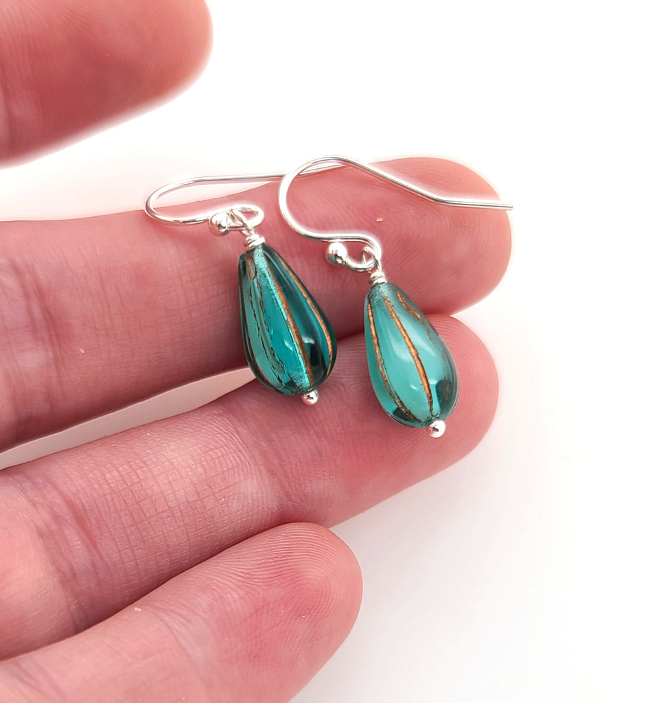 beautiful aquamarine drop earrings