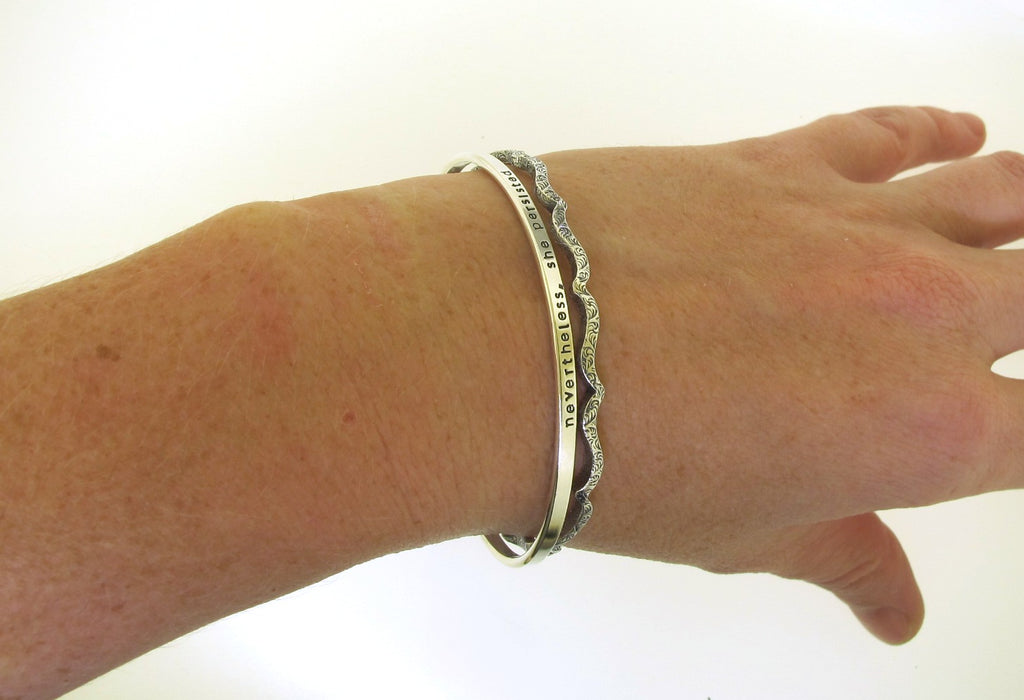 stackable bracelet in sterling silver