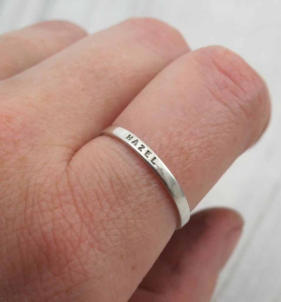 personalized ring for stacking