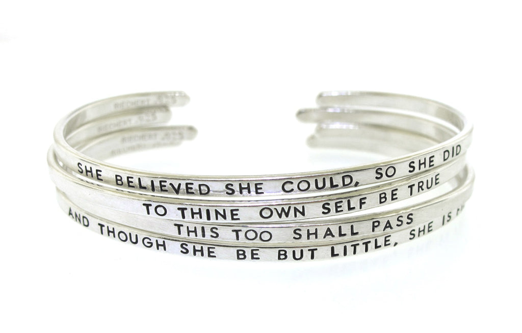 inspirational sterling silver bracelets