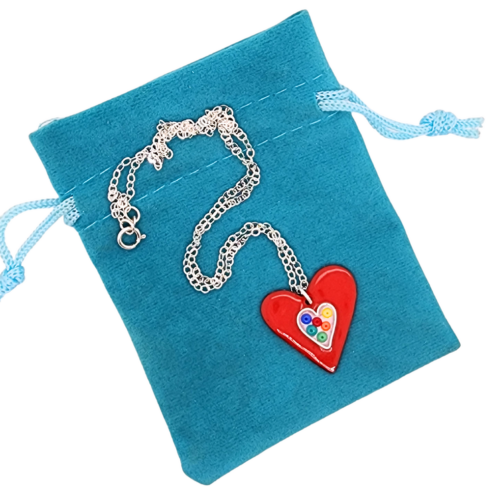 handmade heart pendant for Valentines Day