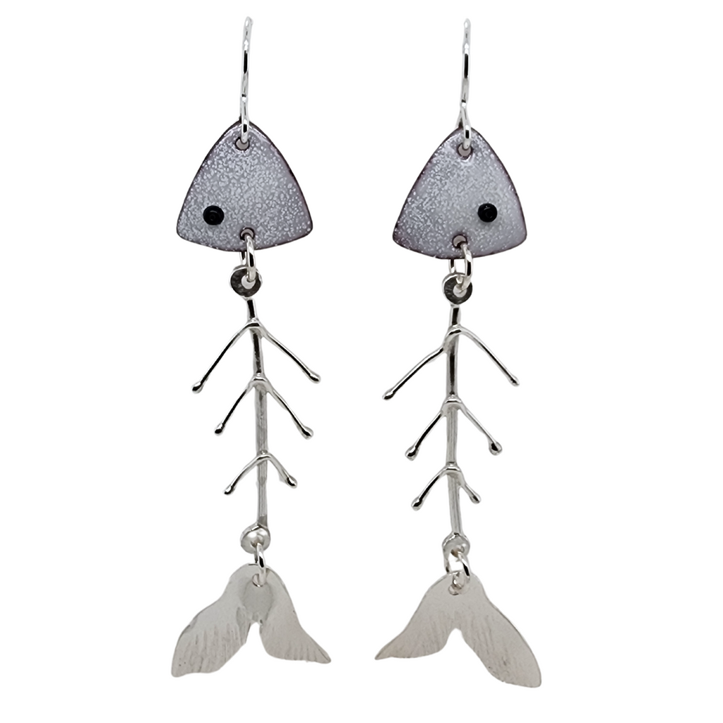 long dangle fish earrings