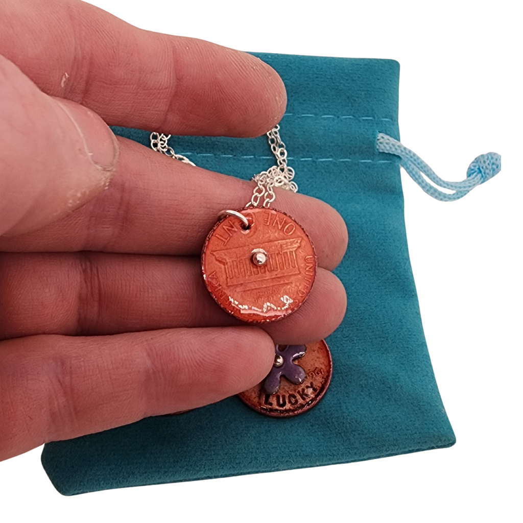 coin jewelry made with US pennies