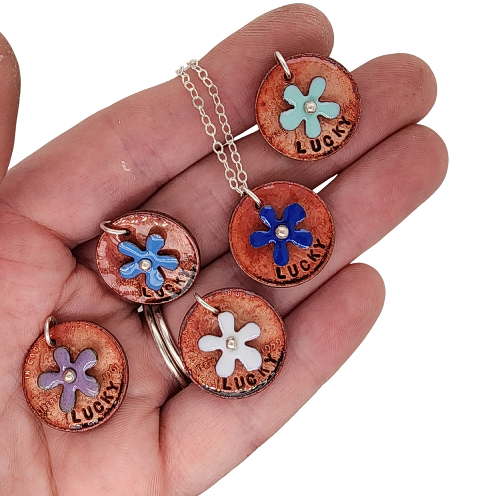 whimsical copper penny necklaces