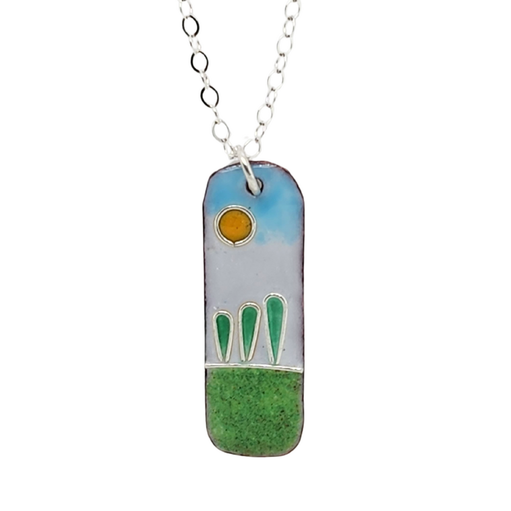 handmade enamel pendant by Kathryn Riechert