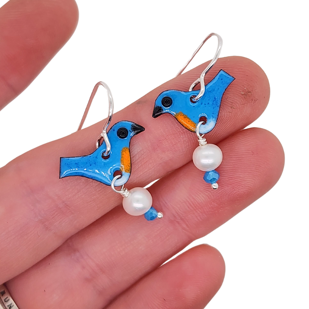handmade bird earrings