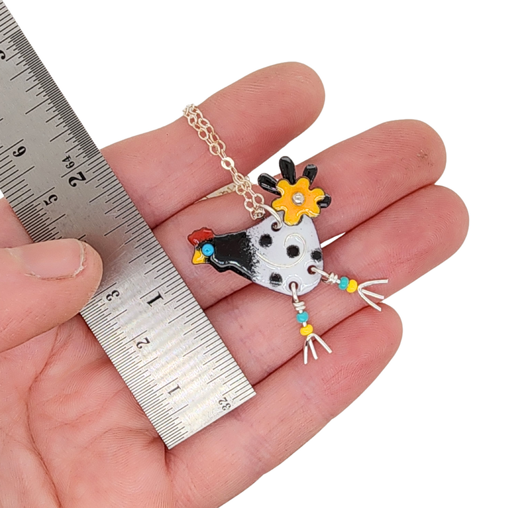 Kathryn Riechert whimsical spotted chicken