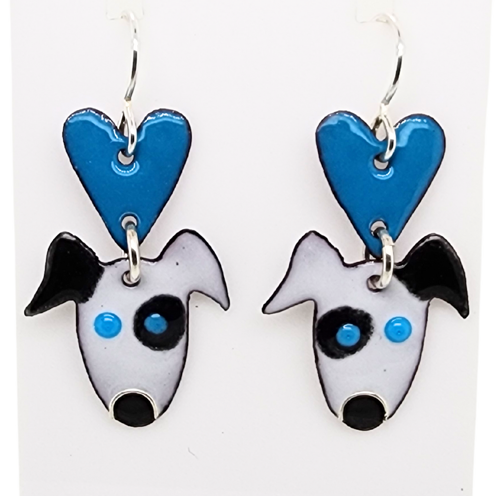 colorful glass enamel earrings 