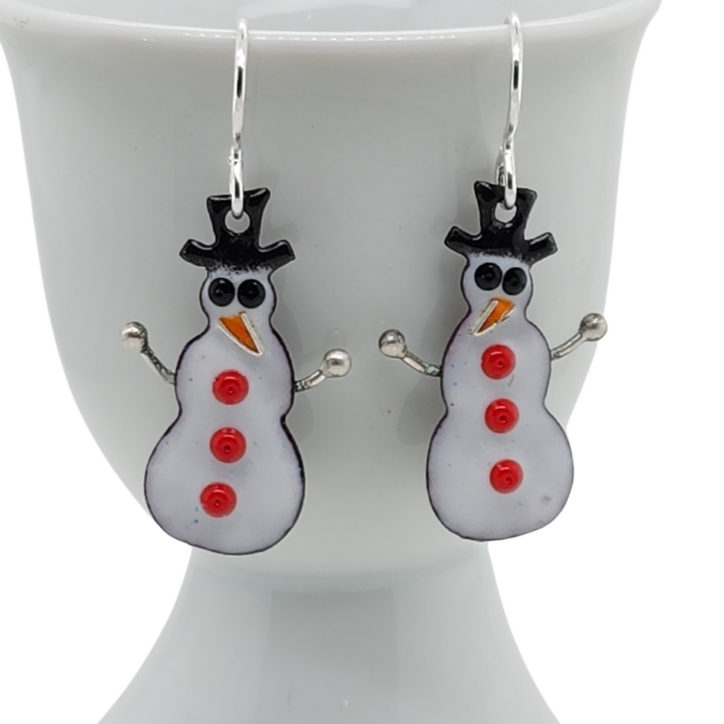 Handmade holiday earrings by Kathryn Riechert