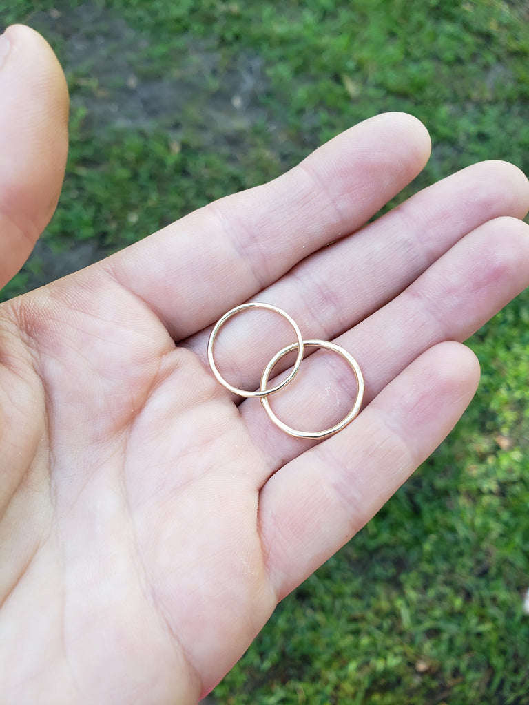 simple gold rings by Kathryn Riechert in Savannah, GA 