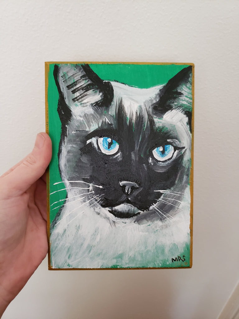 cat painting for a gift or office