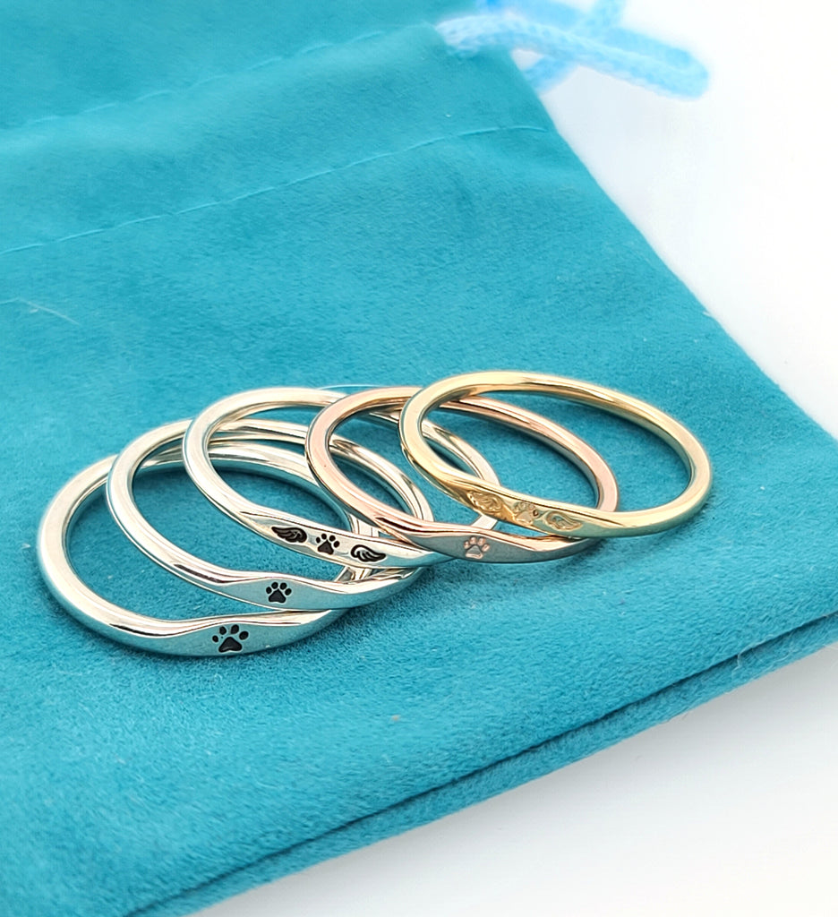 handmade stackable rings rose gold