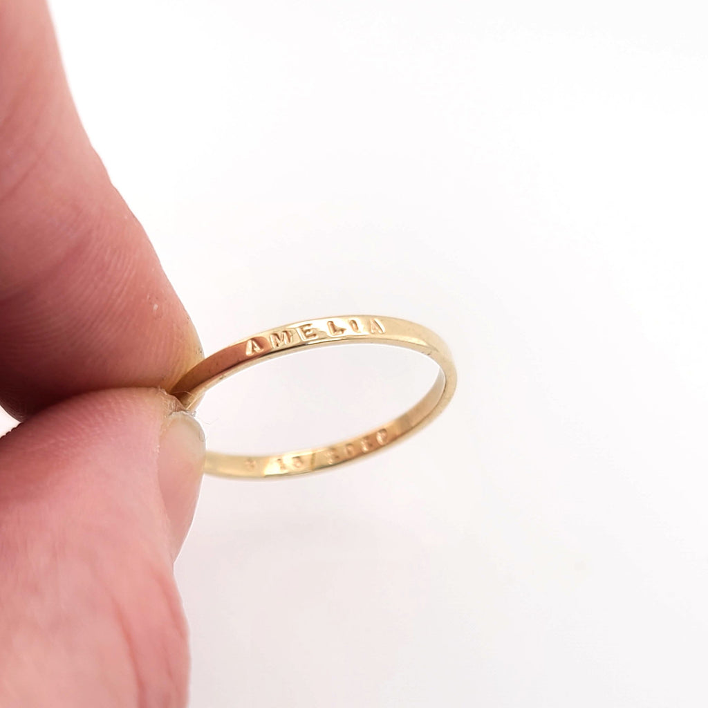 personalized solid gold ring 