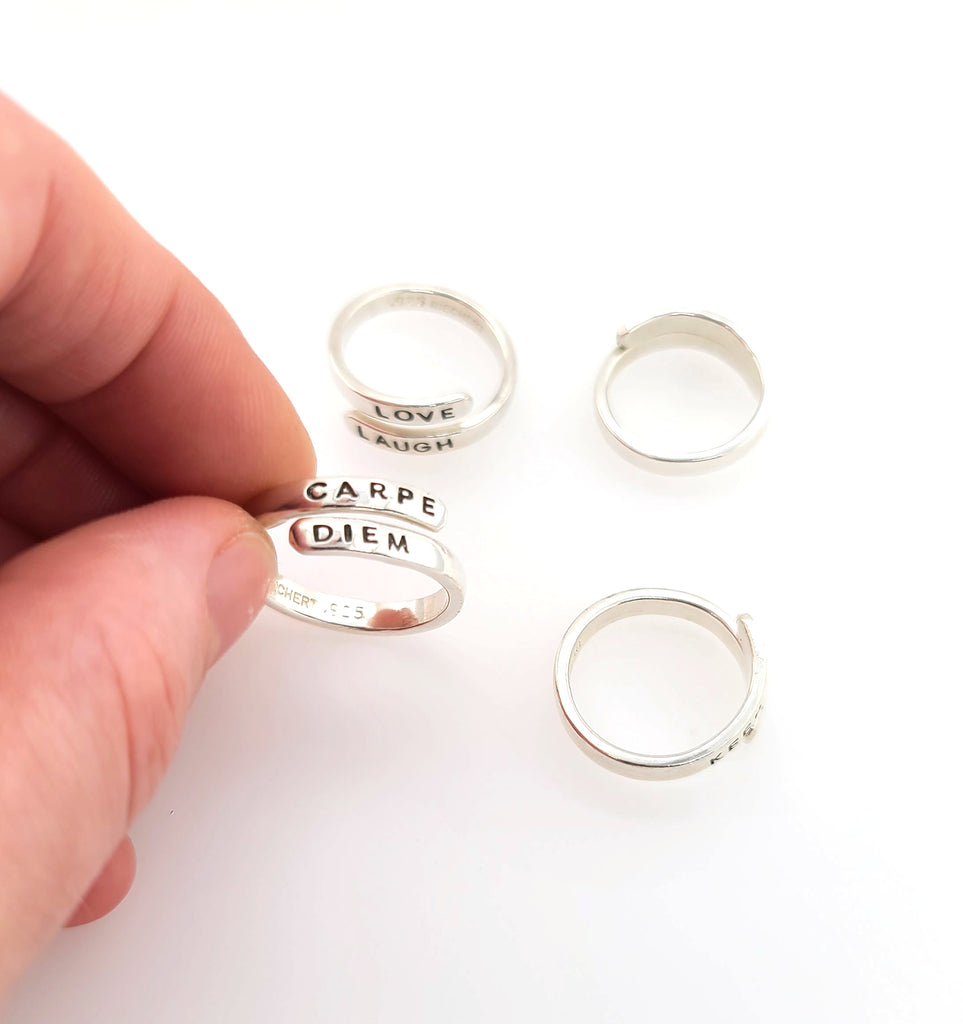 sterling silver adjustable rings