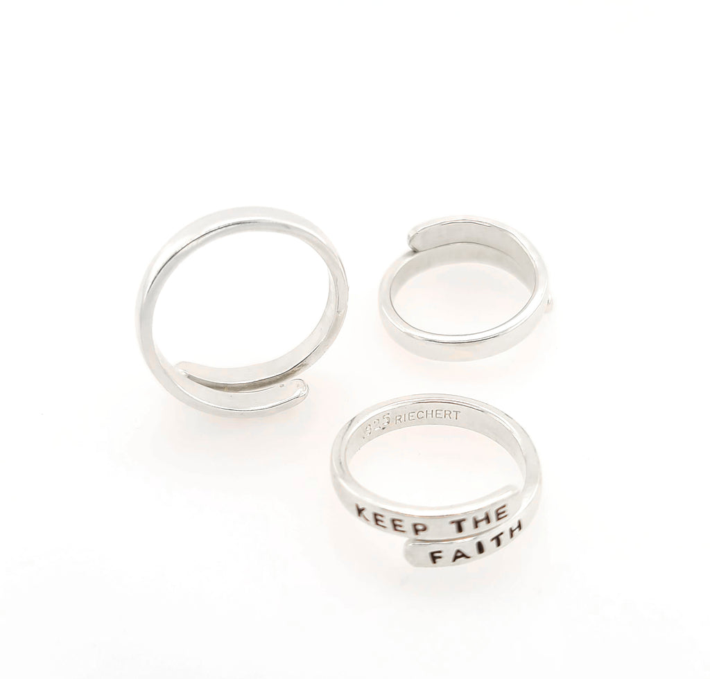 silver adjustable rings