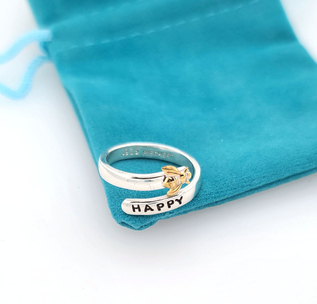 bee happy ring by Kathryn Riechert