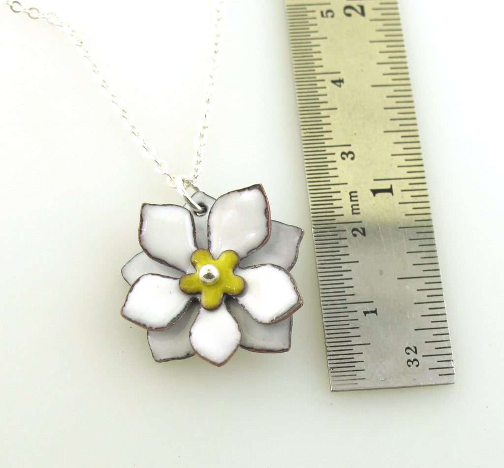 glass enamel floral pendant