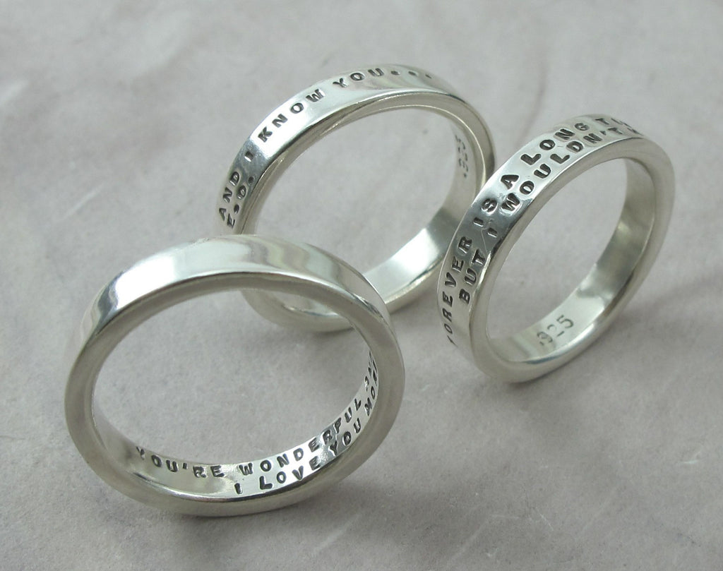 sterling silver message ring