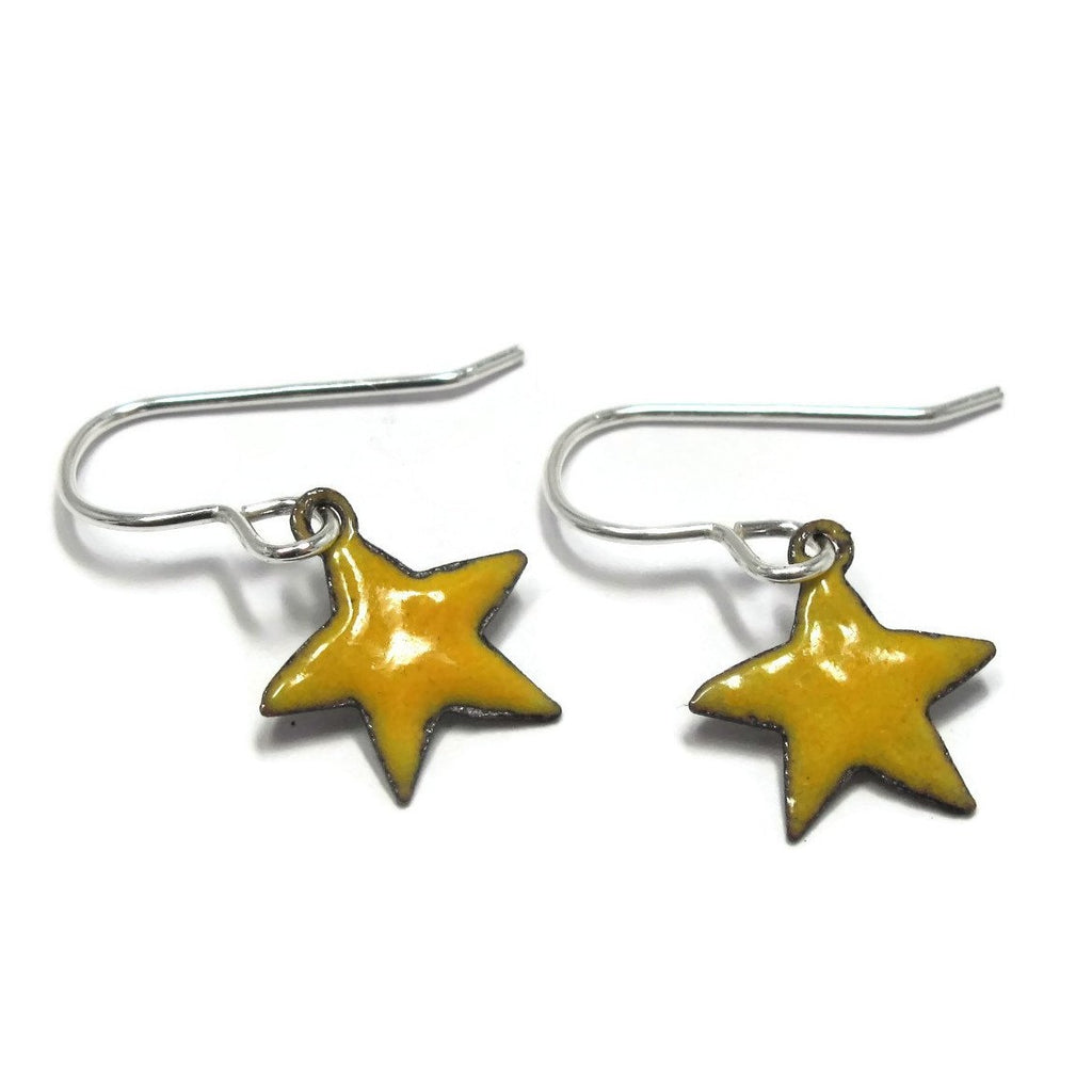 yellow star earrings