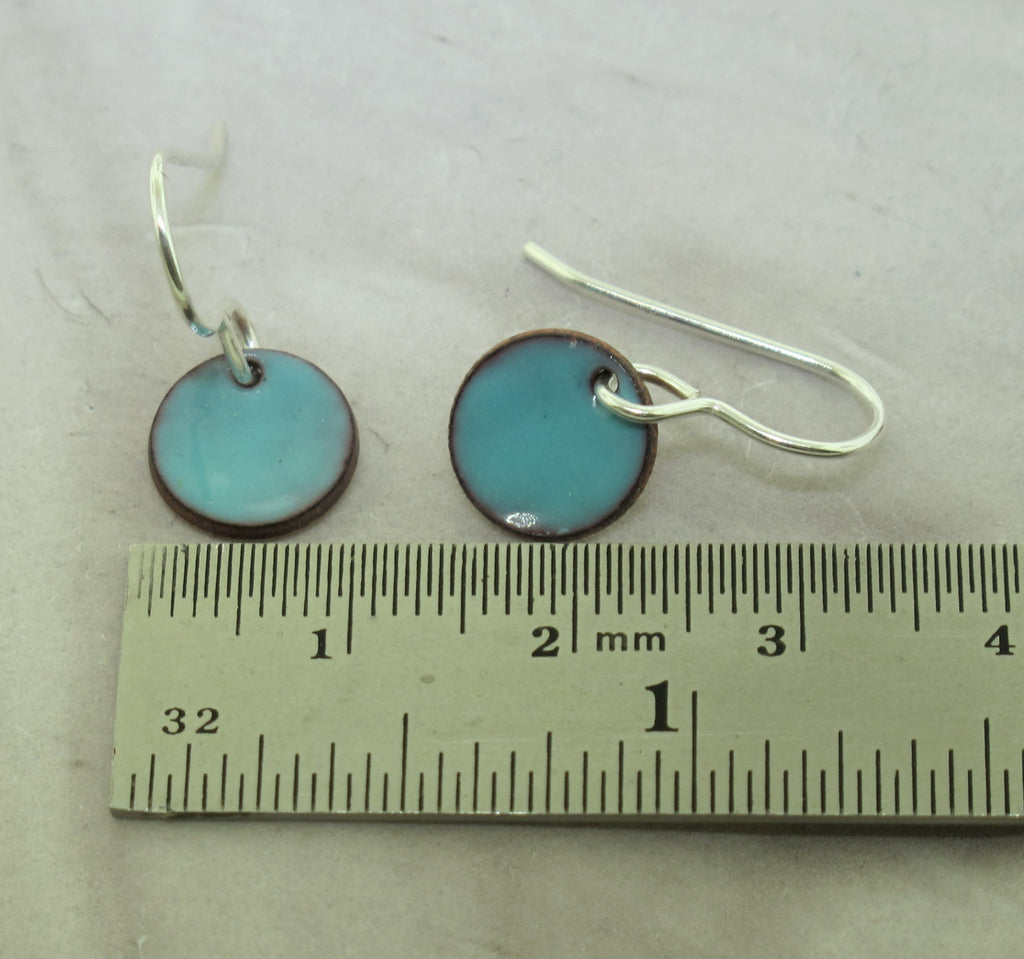 blue enamel earrings
