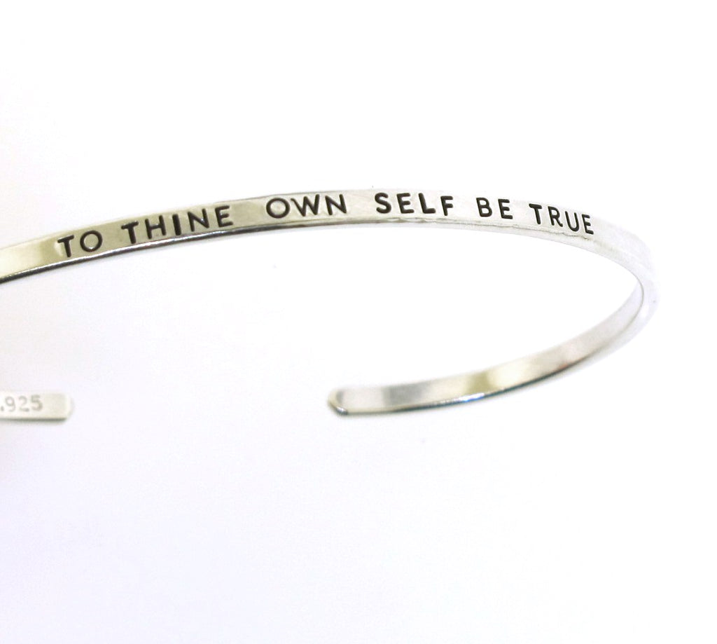 to thine own self be true cuff bracelet