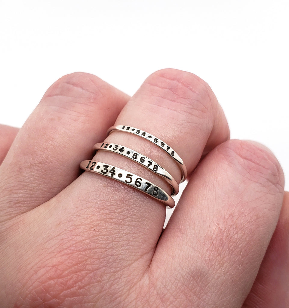 silver stacking rings by Kathryn Riechert