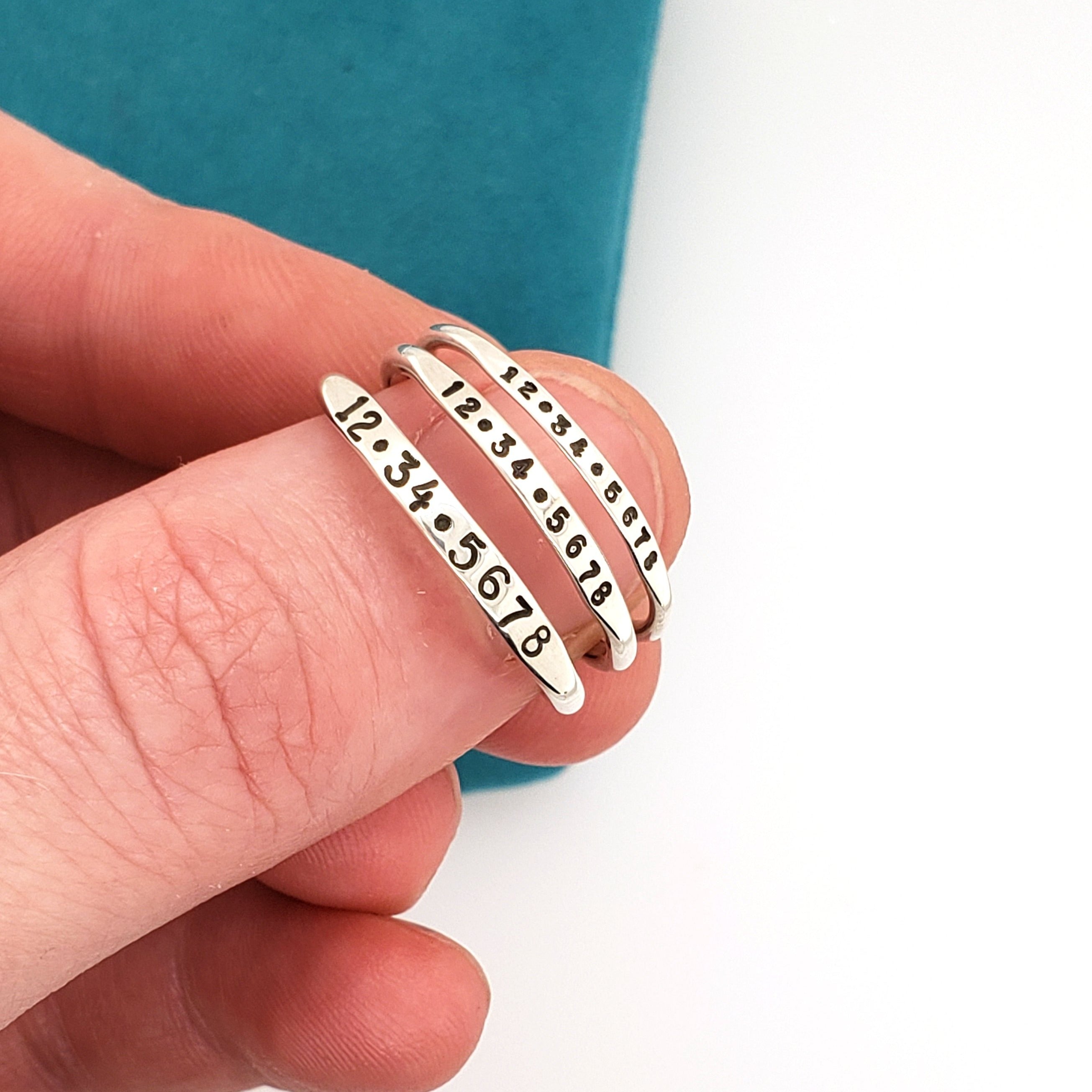 Personalized Ring Stacks | Birthstone Stackable Rings for Mom