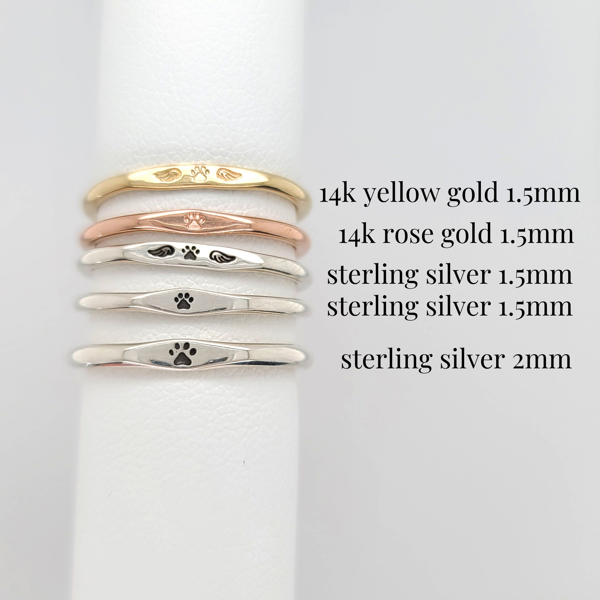 Rose gold 2025 paw print ring