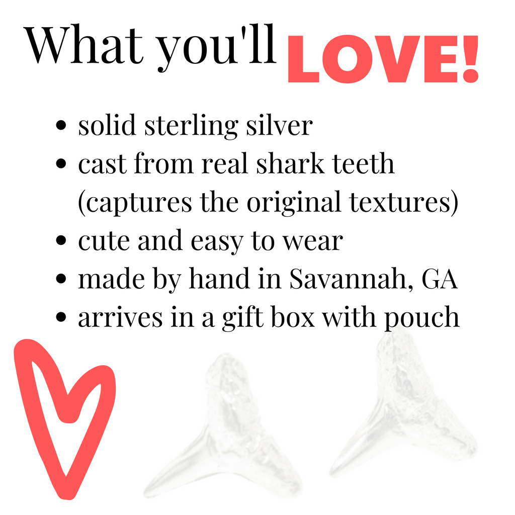 what you will love about shark teeth earrings